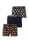 JACK & JONES Boxer trumpikės 'JACKEVIN FOOD' ruda (konjako) / geltona / juoda / balta