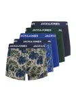 JACK & JONES Boxer trumpikės 'JACHENDO' tamsiai mėlyna / žalia / rusvai žalia / balta