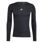 ADIDAS PERFORMANCE Sportiniai mar&scaron;kinėliai 'TECHFIT Compression Training Long Sleeve' juoda / balta