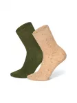 TIMBERLAND Kojinės marga smėlio spalva / tamsiai žalia