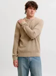 JACK & JONES Megztinis 'JJPANNEL' &scaron;viesiai ruda