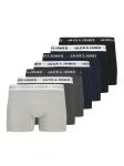 JACK & JONES Boxer trumpikės tamsiai mėlyna / grafito / &scaron;viesiai pilka / juoda