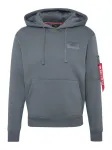 ALPHA INDUSTRIES Megztinis be užsegimo mėlyna dūmų spalva / pastelinė geltona / kraujo spalva / balta