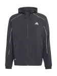 ADIDAS PERFORMANCE Sportinė striukė 'Tech Apparel Slim Track' &scaron;viesiai pilka / juoda / balta