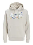JACK & JONES Megztinis be užsegimo 'JJEJeff' glaisto spalva / mėlyna / garstyčių spalva / balta