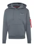 ALPHA INDUSTRIES Megztinis be užsegimo mėlyna dūmų spalva / pastelinė geltona / kraujo spalva / balta