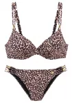 LASCANA Bikinis ruda / mokos spalva / juoda