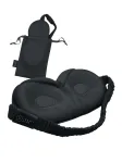 TRAVEL DUDE Galvos juosta '3D Schlafmaske aus Bambus Lyocell Sleeping Mask mit Wimpernschutz f&uuml;r Seitenschl&auml;fer in Schwarz' juoda