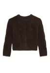 LMTD Megztinis 'NLFKLEAVECABLE' tamsiai ruda