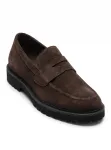 ABOUT YOU Loaferai 'Jean' tamsiai ruda