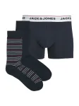 JACK & JONES Boxer trumpikės 'JACORDINARY' tamsiai mėlyna / tamsiai raudona / balta