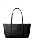 Calvin Klein Pirkinių krep&scaron;ys 'Emblem Plaque Pebble Grain Tote' juoda