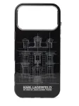Karl Lagerfeld I&scaron;maniojo telefono dėklas juoda / balta
