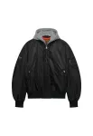 Superdry & Co Demisezoninė striukė 'Ma1' pilka / juoda