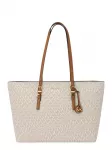 MICHAEL Michael Kors Pirkinių krep&scaron;ys tamsi smėlio / balk&scaron;va