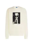 KARL LAGERFELD JEANS Megztinis be užsegimo juoda / balta