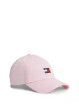 Tommy Jeans Kepurė 'Heritage Logo Baseball' tamsiai mėlyna / rožių spalva / ry&scaron;kiai raudona / balta