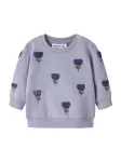 NAME IT Megztinis be užsegimo 'NBFOditte' alyvuogių spalva / alyvinė spalva / tamsiai violetinė