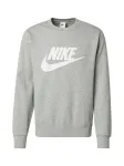 Nike Sportswear Megztinis be užsegimo 'CLUB' tamsiai pilka / balta
