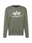 ALPHA INDUSTRIES Megztinis be užsegimo 'Basic' nefrito spalva / balk&scaron;va