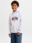 Jack & Jones Junior Megztinis be užsegimo 'JJAERO' raudona / juoda / margai balta