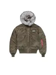 ALPHA INDUSTRIES Žieminė striukė '45P' pilka / margai pilka / alyvuogių spalva
