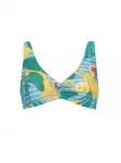 VIVID Bikinio vir&scaron;utinė dalis turkio spalva / &scaron;viesiai mėlyna / geltona