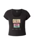Calvin Klein Jeans Mar&scaron;kinėliai 'Slim Stretch Logo - Pride' neoninė žalia / neoninė rožinė / juoda / balta