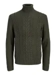 JACK & JONES Megztinis 'JJJAMES' tamsiai žalia