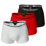 Emporio Armani Boxer trumpikės kraujo spalva / juoda / balta