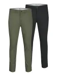 JACK & JONES &bdquo;Chino&ldquo; stiliaus kelnės 'Macro Dave' pastelinė žalia / juoda