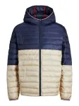 JACK & JONES Demisezoninė striukė 'Adam' smėlio spalva / tamsiai mėlyna