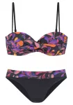 VIVANCE by LASCANA Bikinis purpurinė / oranžinė / raudona / juoda