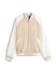 Tommy Jeans Demisezoninė striukė rusvai žalia / juoda / balk&scaron;va