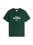 TOMMY HILFIGER Mar&scaron;kinėliai 'Brand Love' tamsiai žalia / balta