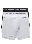 Karl Lagerfeld Boxer trumpikės pilka / juoda / balta