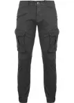 ALPHA INDUSTRIES Laisvo stiliaus kelnės 'Spy' antracito spalva / raudona