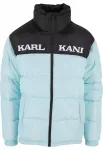 Karl Kani Žieminė striukė 'Retro Essential' &scaron;viesiai mėlyna / juoda / balta