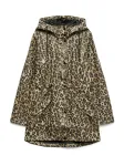 VERO MODA Demisezoninė striukė glaisto spalva / tamsi smėlio / juoda