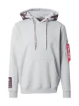 ALPHA INDUSTRIES Megztinis be užsegimo &scaron;viesiai pilka / vyno raudona spalva