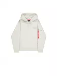 ALPHA INDUSTRIES Megztinis be užsegimo 'Mirror' &scaron;viesiai pilka / žalia / raudona / juoda