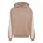 ADIDAS SPORTSWEAR Sportinio tipo megztinis 'ADIDAS KIT 3-STRIPES' tamsi smėlio / balta