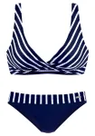 LASCANA Bikinis tamsiai mėlyna / balta