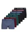 JACK & JONES Boxer trumpikės safyro / nendrių spalva / tamsiai raudona / juoda