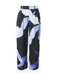 Lindex Klostuotos kelnės 'Amelia' mėlyna / &scaron;viesiai mėlyna / juoda / balta