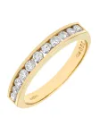 DIAMANT LETERNEL Žiedas 'Eternity-Ring aus 375 Gelbgold mit Diamant' auksas