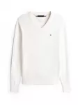 TOMMY HILFIGER Megztinis pastelinė geltona