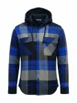 Radwa Mar&scaron;kiniai 'Mens flannel with hooddie' sodri mėlyna (&bdquo;karali&scaron;ka&ldquo;)