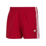 ADIDAS ORIGINALS Maudymosi trumpikės '3 STRIPES' tamsiai raudona / balta