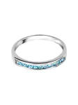 DIAMANT LETERNEL Žiedas 'Ring aus 375 Wei&szlig;gold mit Topas' sidabrinė